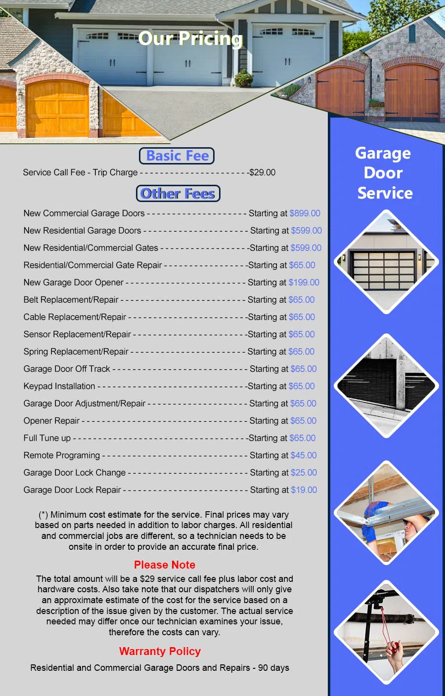 Metro Garage Door Service Milpitas, CA 408-540-6371
